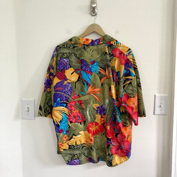 Vintage Jodi HIlls Bright Tropical Button Up Shirt - Picture 4 of 6